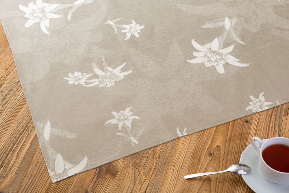 Tischwäsche Edelweiß Damast nach Maß
