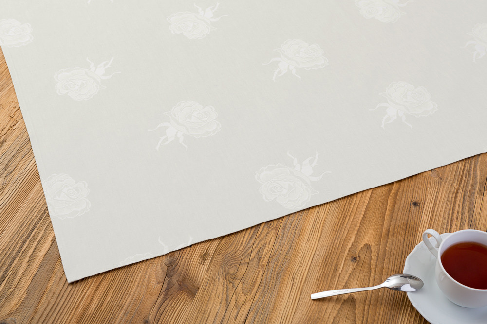 Tischtuch Rose Damast 140x180 cm