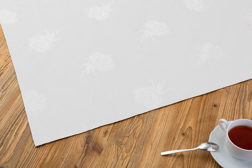 Tischtuch Rose Damast 140x220 cm