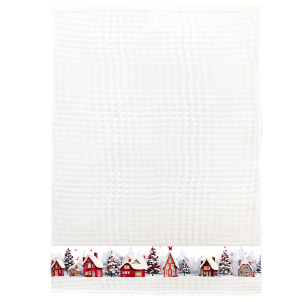Waffel Geschirrtuch "Weihnachtstiere", 50x70 cm (2er SET)