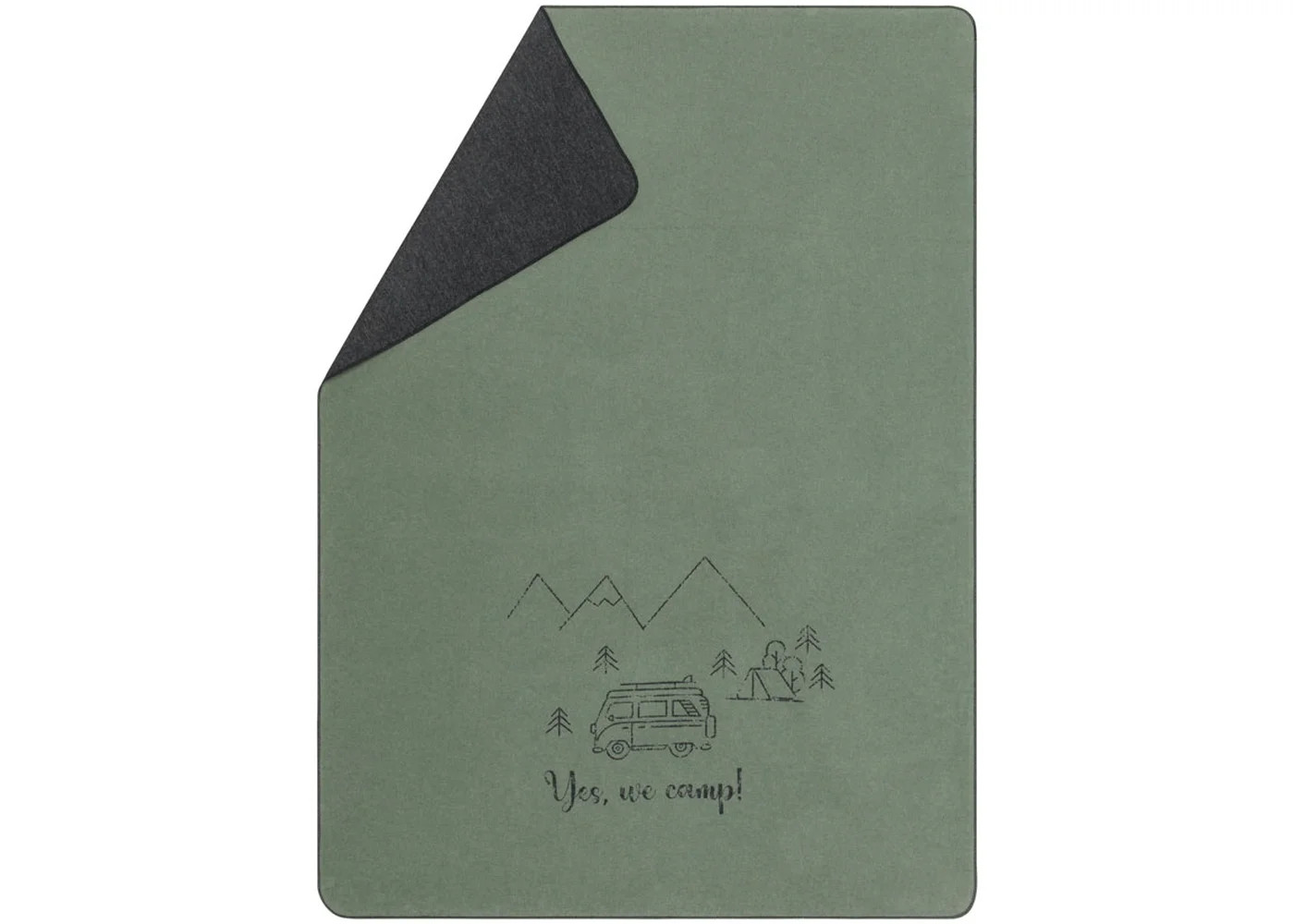 SILVRETTA Flanelldecke "yes we camp" (GRS), 200 x 140 cm