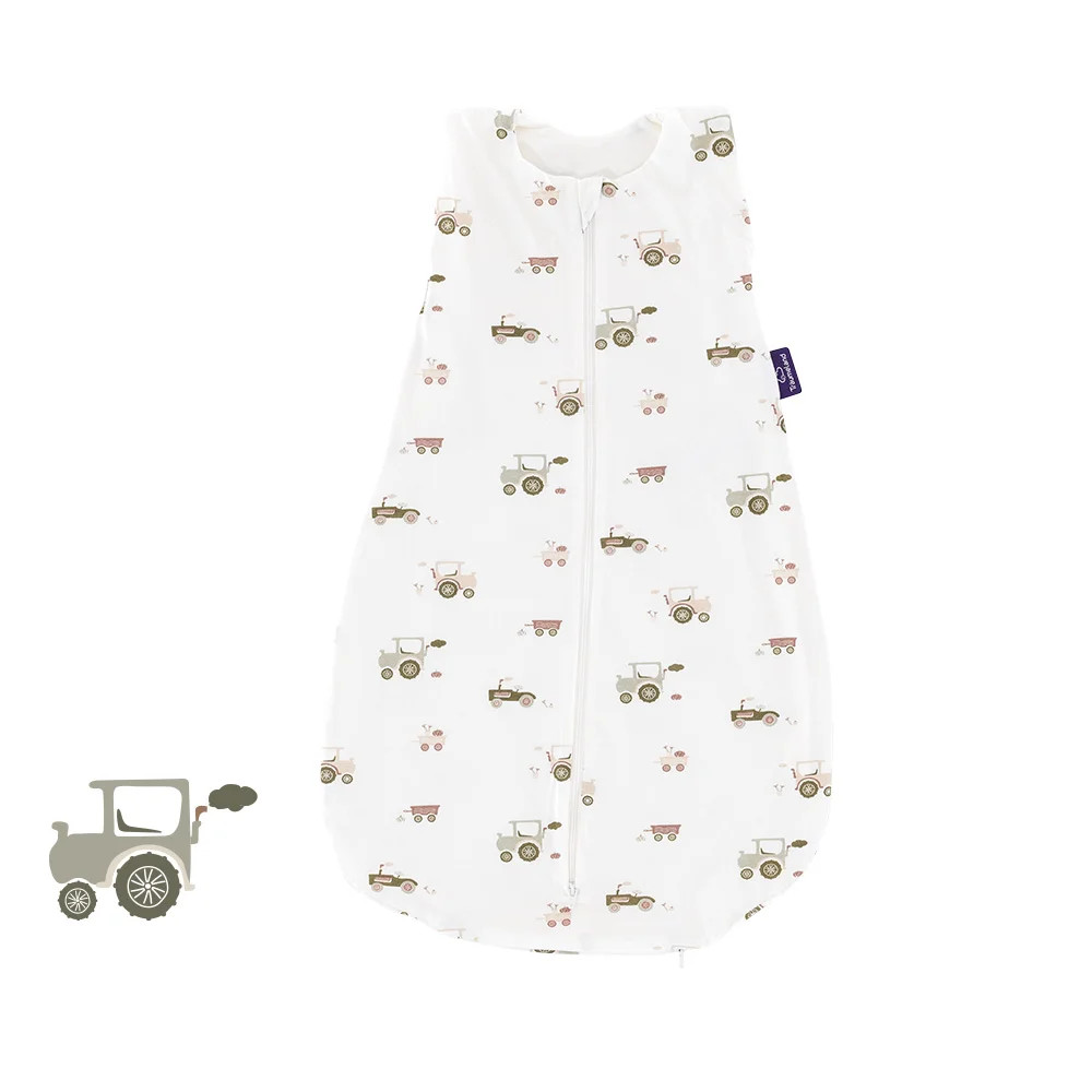 Sommerschlafsack LIEBMICH Baumwolle Little Farm grün