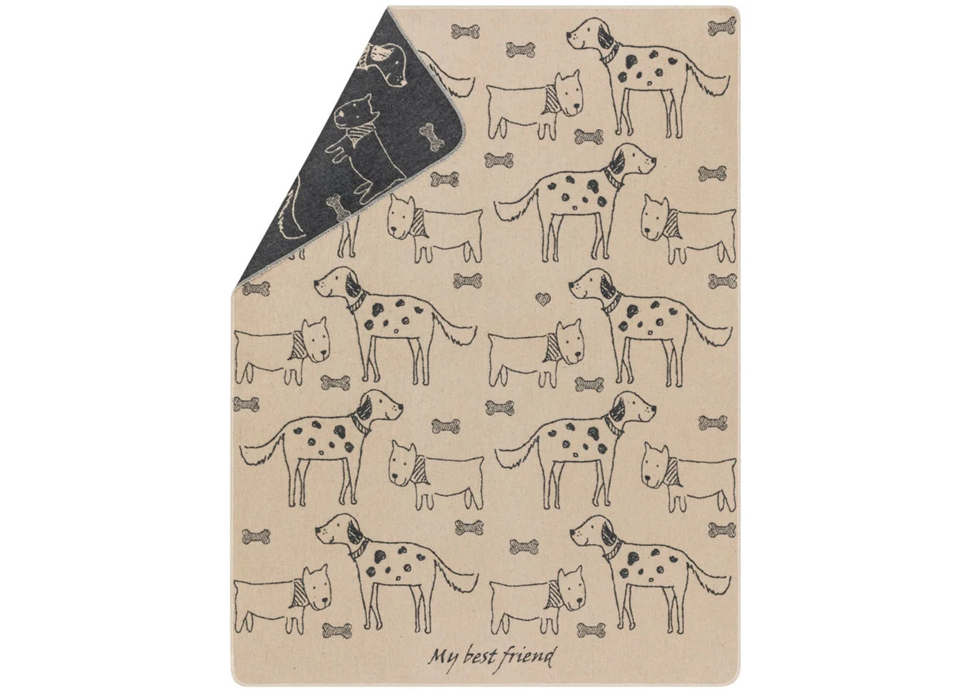 Haustierdecke "best friends allover" (GRS) midi size 100x140 cm