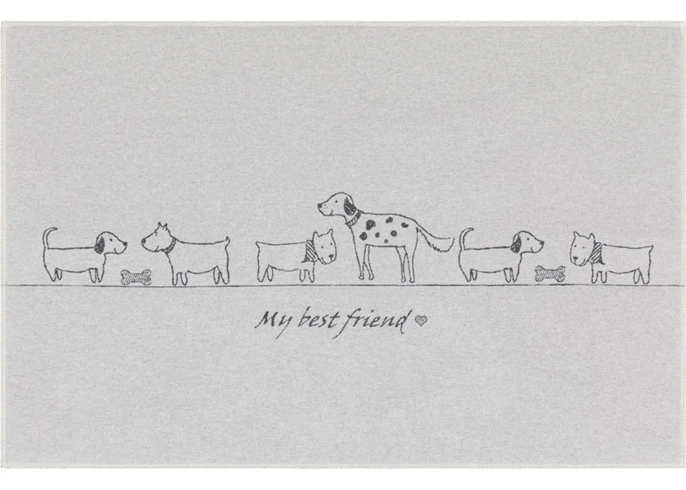 gefütterte Hundematte "my best friends" (GRS) gross 120x80 cm