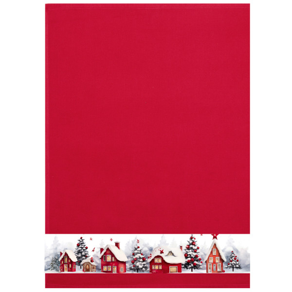 Handtuch Weihnachtshäuser 50x100 cm