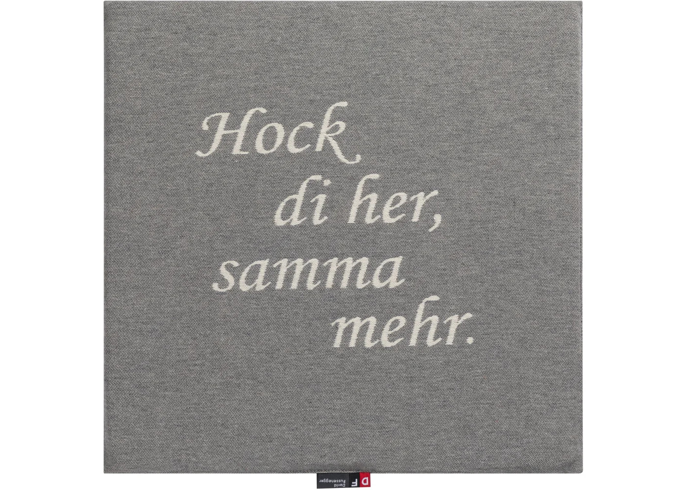PORTO Sitzkissen "Hock di her..", (GRS) 40x40 cm