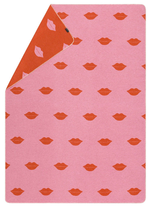 SILVRETTA Flanelldecke "Red Lips" (GRS), 200 x 140 cm