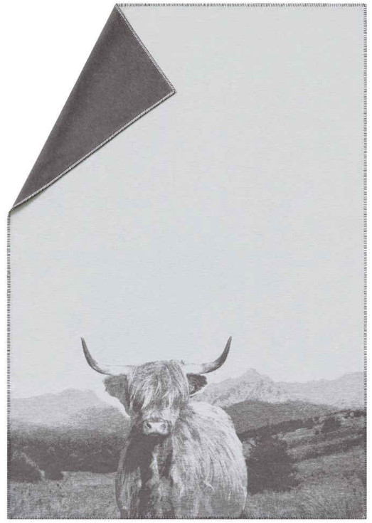 SYLT Flanellldecke "Hochlandrind" (GRS), 200 x 140 cm