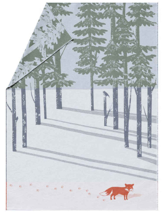 LUCA Flanelldecke "Fuchs im Wald" (GRS), 140x200 cm